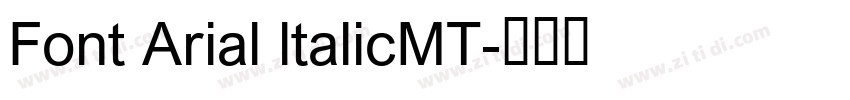 Font Arial ltalicMT字体转换
